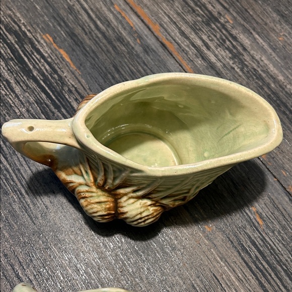 McCoy Pine Cone Design Ceramic Sugar & Creamer Set Cottage Core, Nature Core - Picture 5 of 11